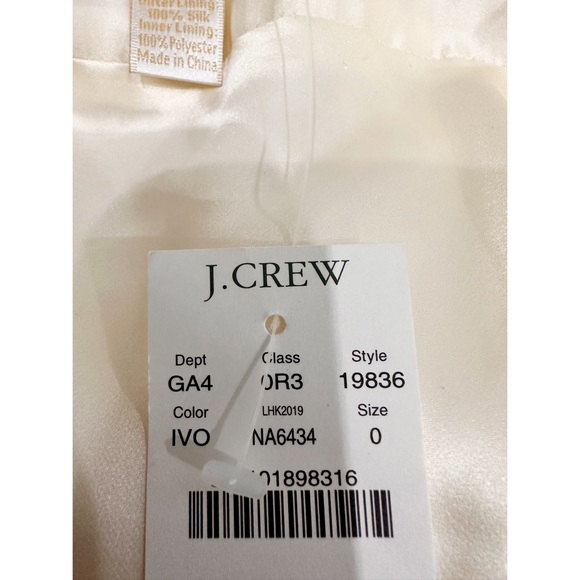 J. Crew Ivory White Long Sophia Gown Silk Dress - Picture 13 of 14